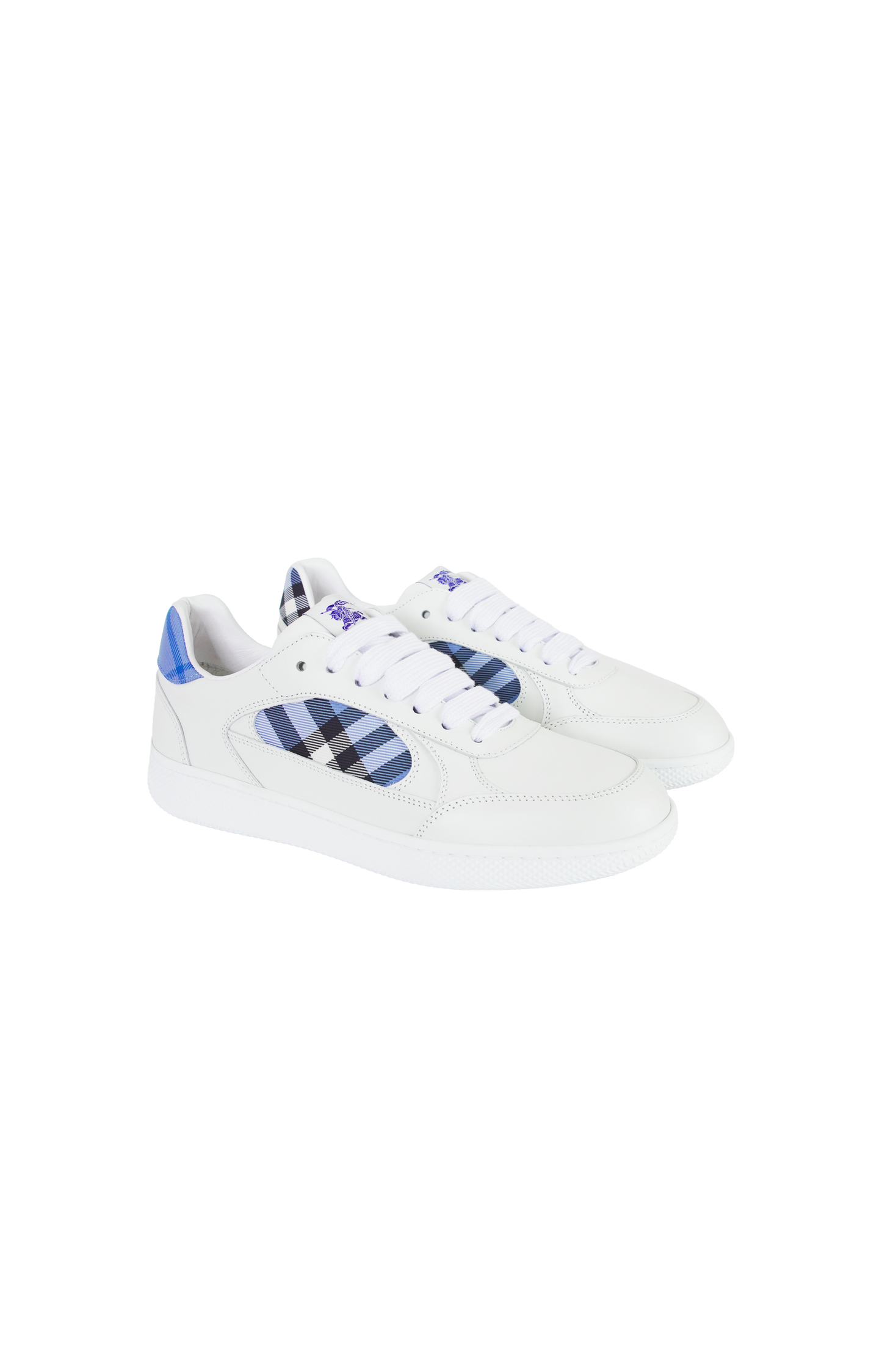 Leather And Check Terrace Sneakers