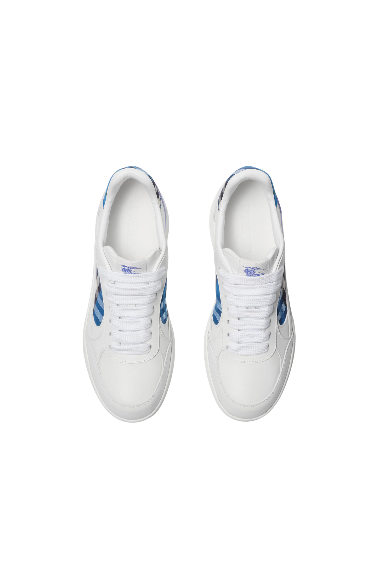 Leather And Check Terrace Sneakers