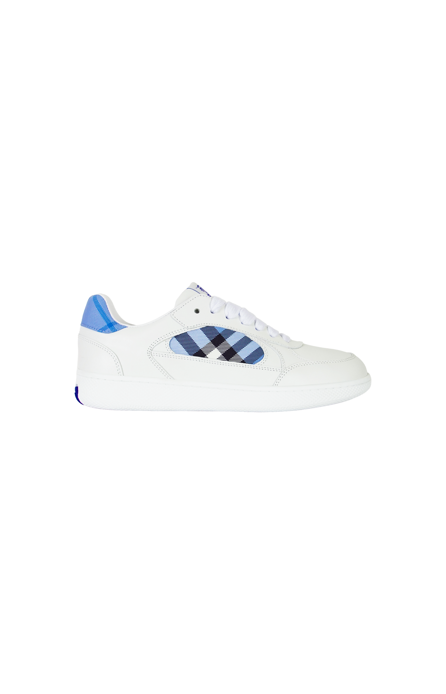 Leather And Check Terrace Sneakers