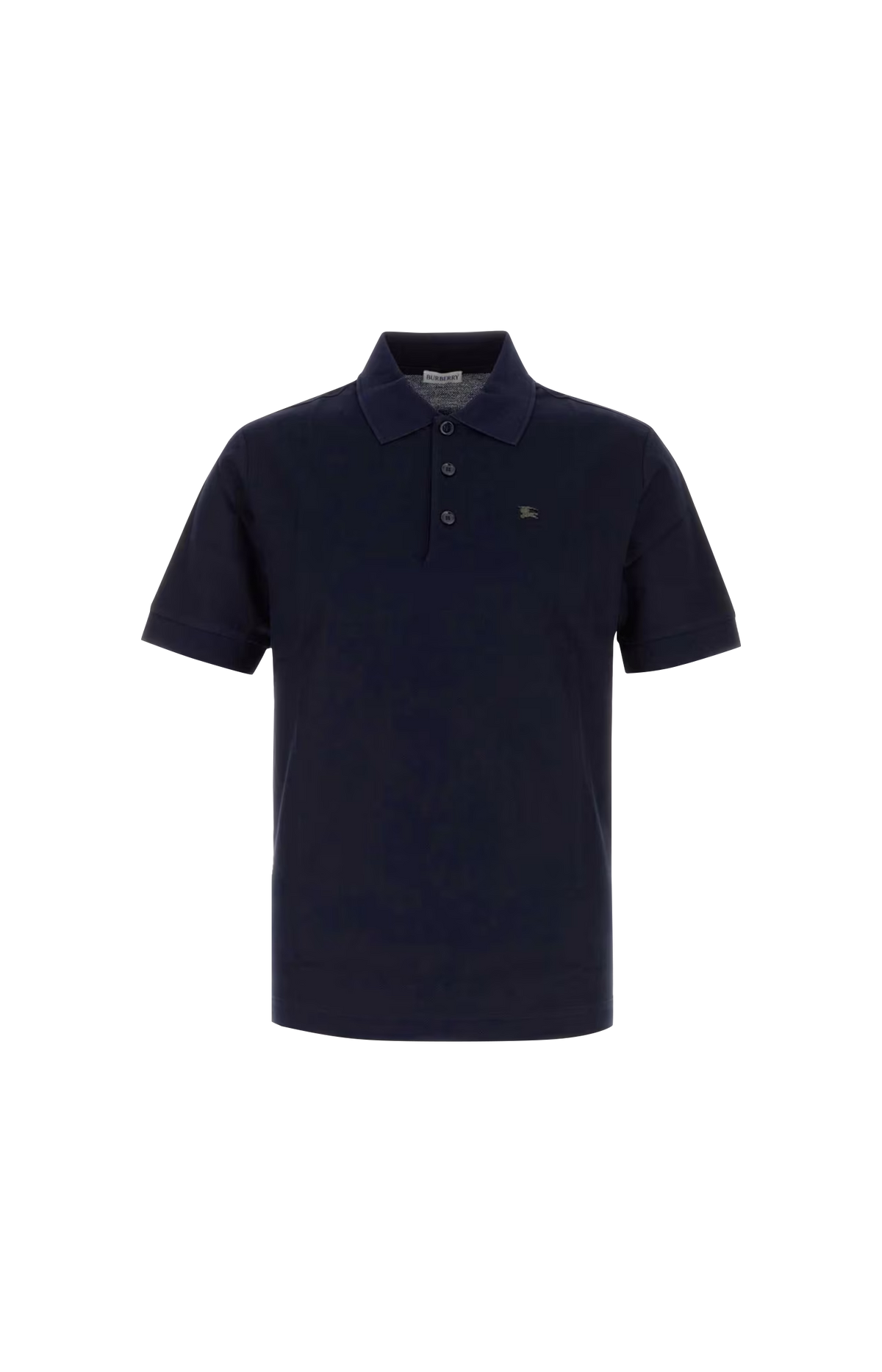 Burberry Metal Knight Cotton Polo Shirt in Navy — front view