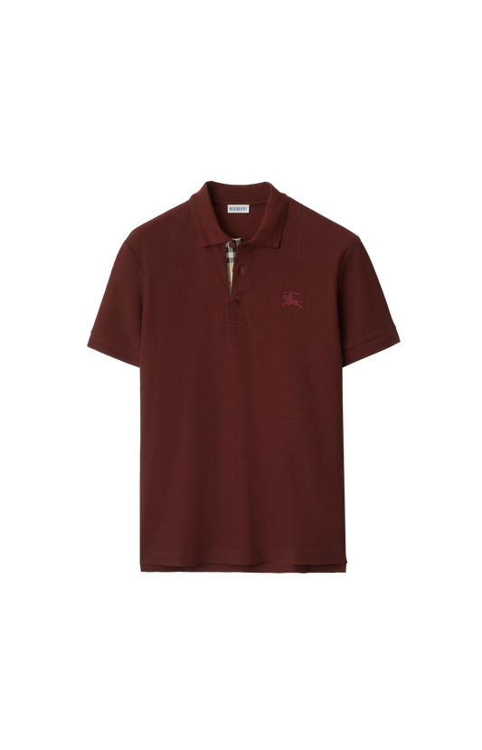 Cotton Polo Shirt in Box Red