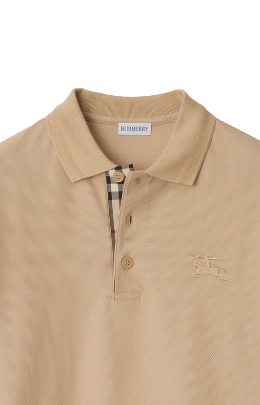 Burberry Cotton Polo Shirt in Soft Fawn Beige — product photo 2