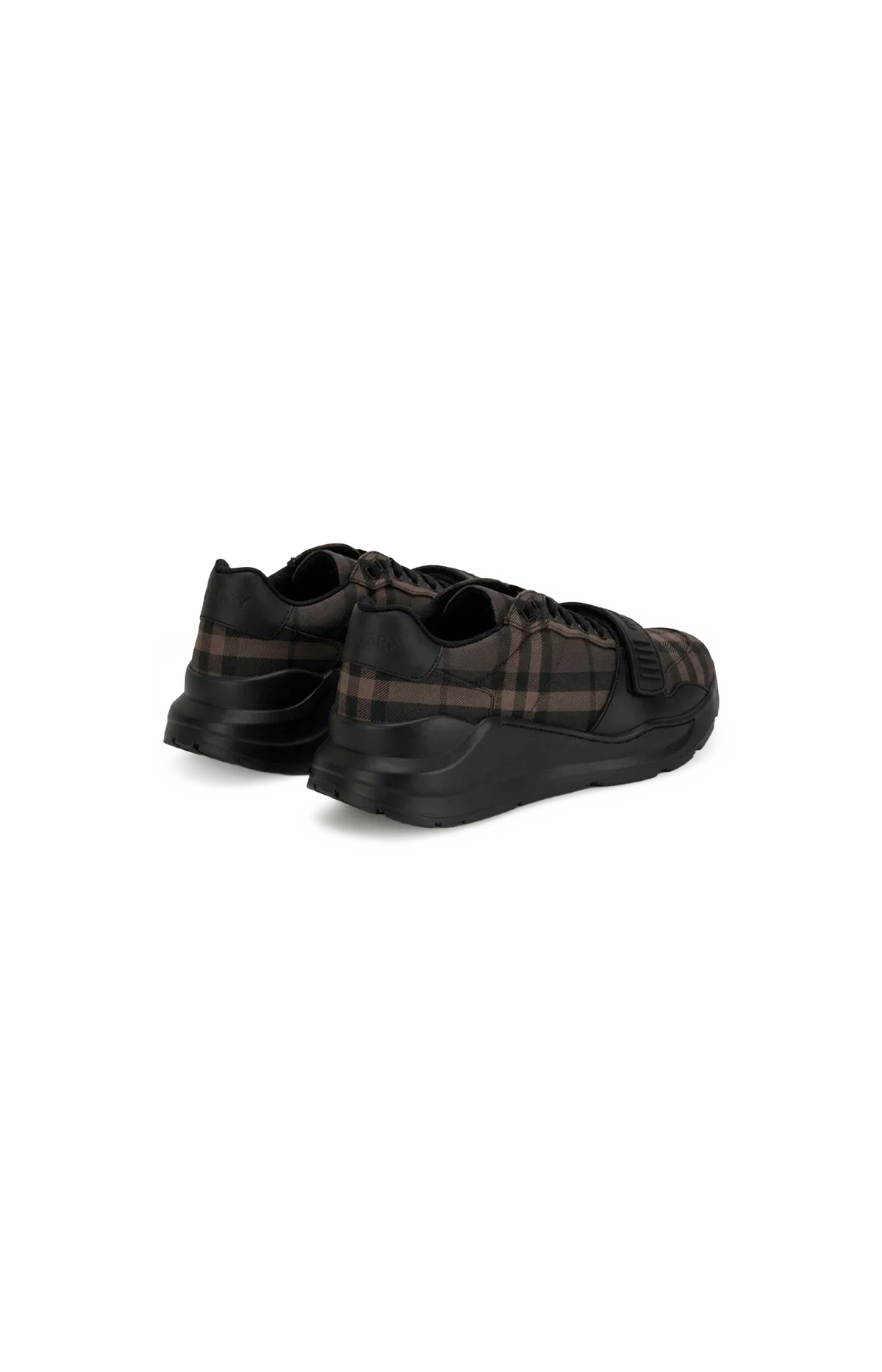 Burberry Regis Check Cotton Trainers in Brown — product photo 3