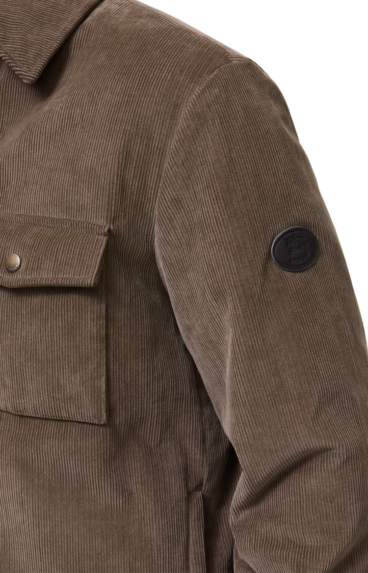 Burberry Corduroy Dalewood Overshirt in Sepia Brown — product photo 2