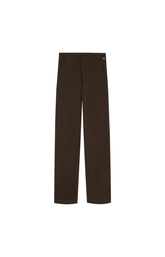Cotton Twill Chinos in Clove Brown