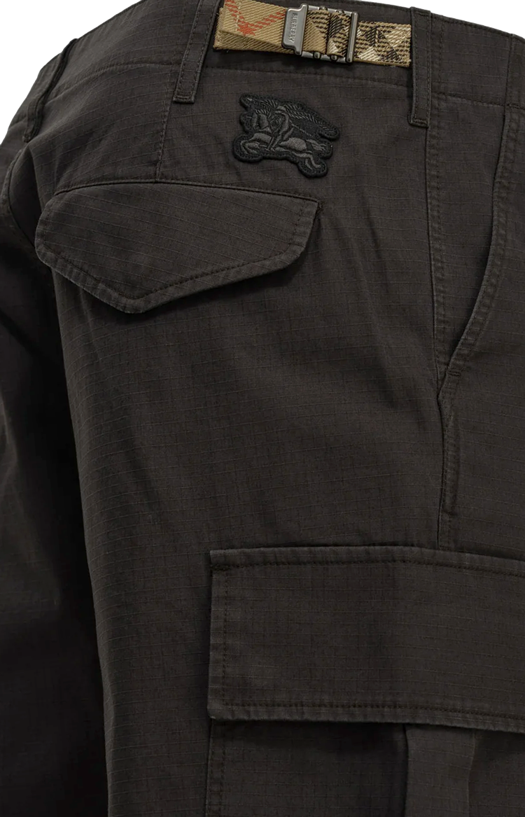 Cotton Cargo Trousers in Brown