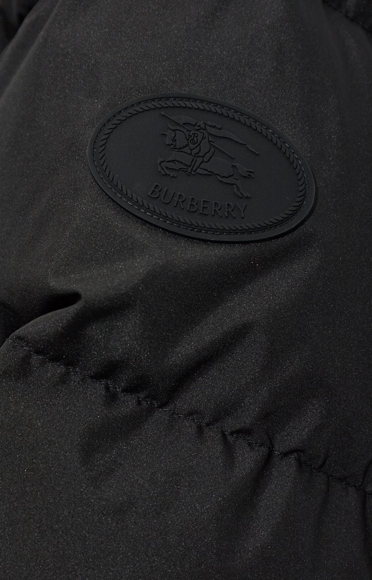 Burberry Reversible Check Hooded Puffer Jacket in Black — product photo 2