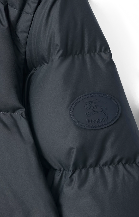 Burberry Hooded Puffer Jacket in Navy — product photo 2