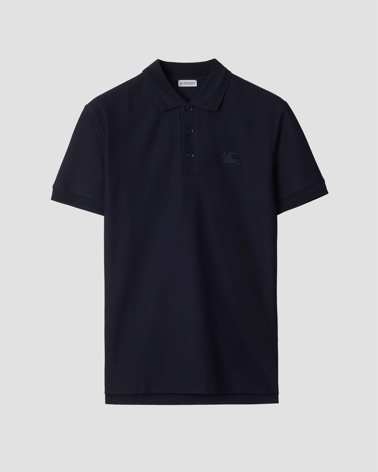 Cotton Polo Shirt in Coal Blue