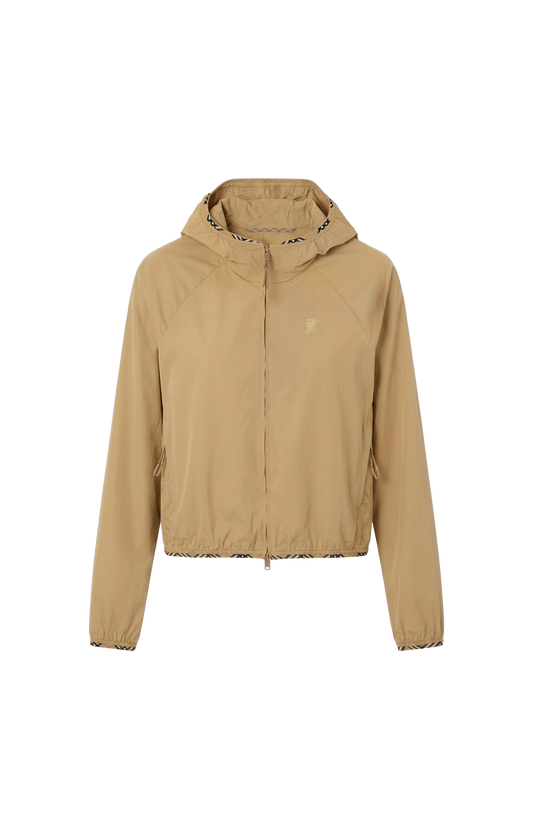 Stretch Nylon Hooded Jacket
