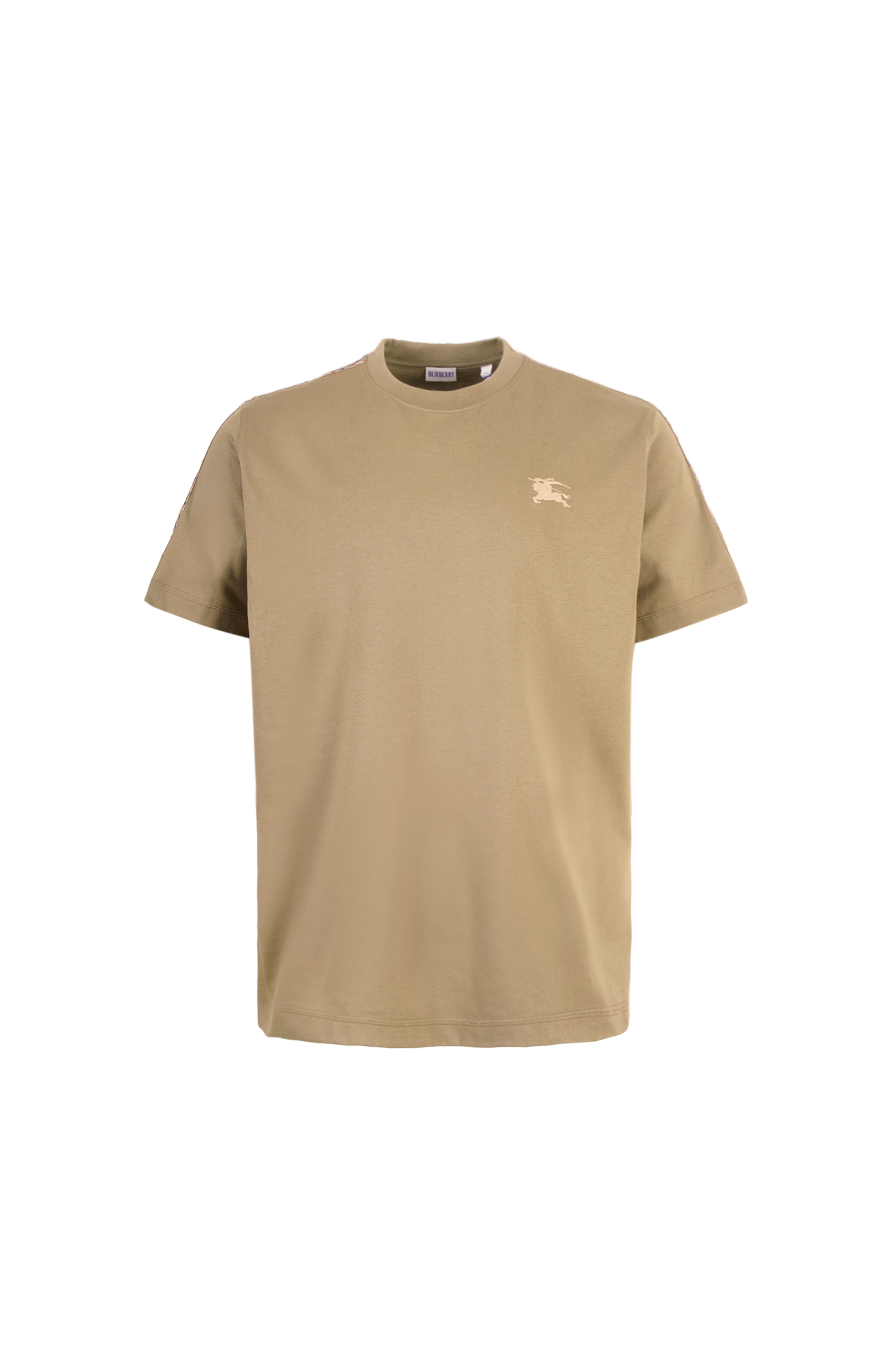 Check Trim Cotton T-shirt