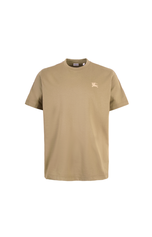 Check Trim Cotton T-shirt