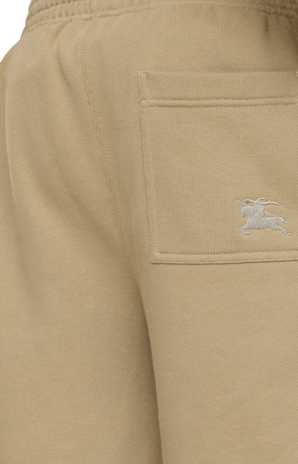 Check-trim cotton shorts