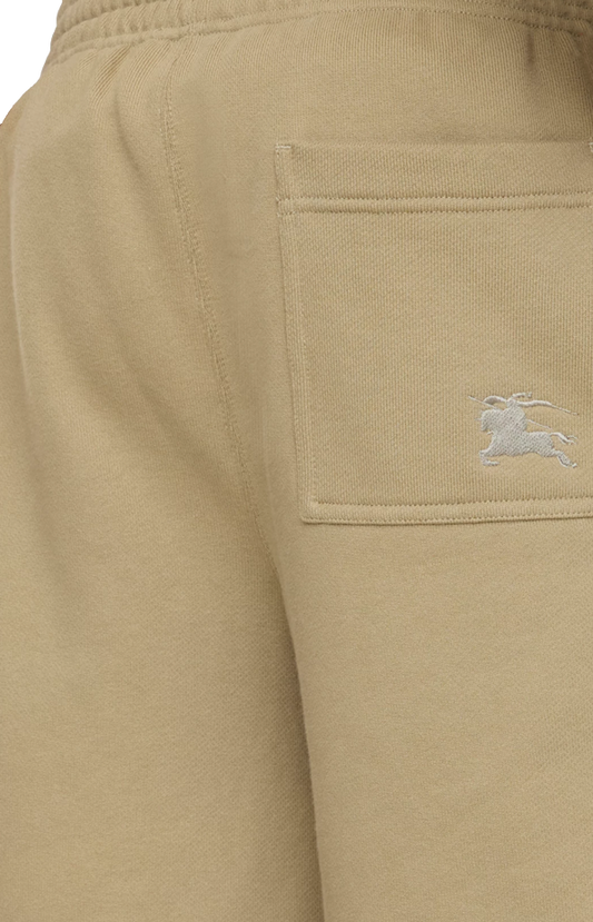 Check-trim cotton shorts