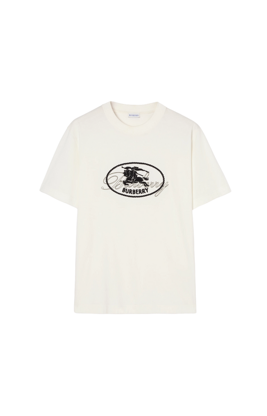 Knight-stamp cotton t-shirt