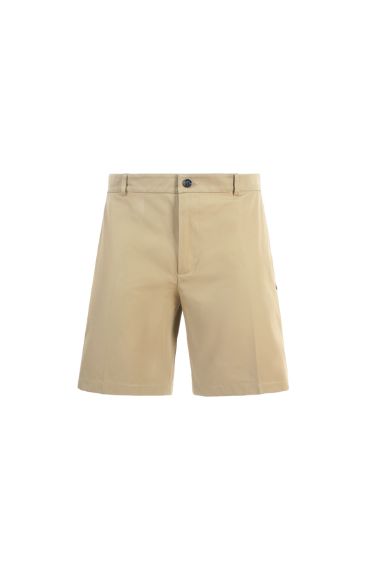 Beige shorts on a white background