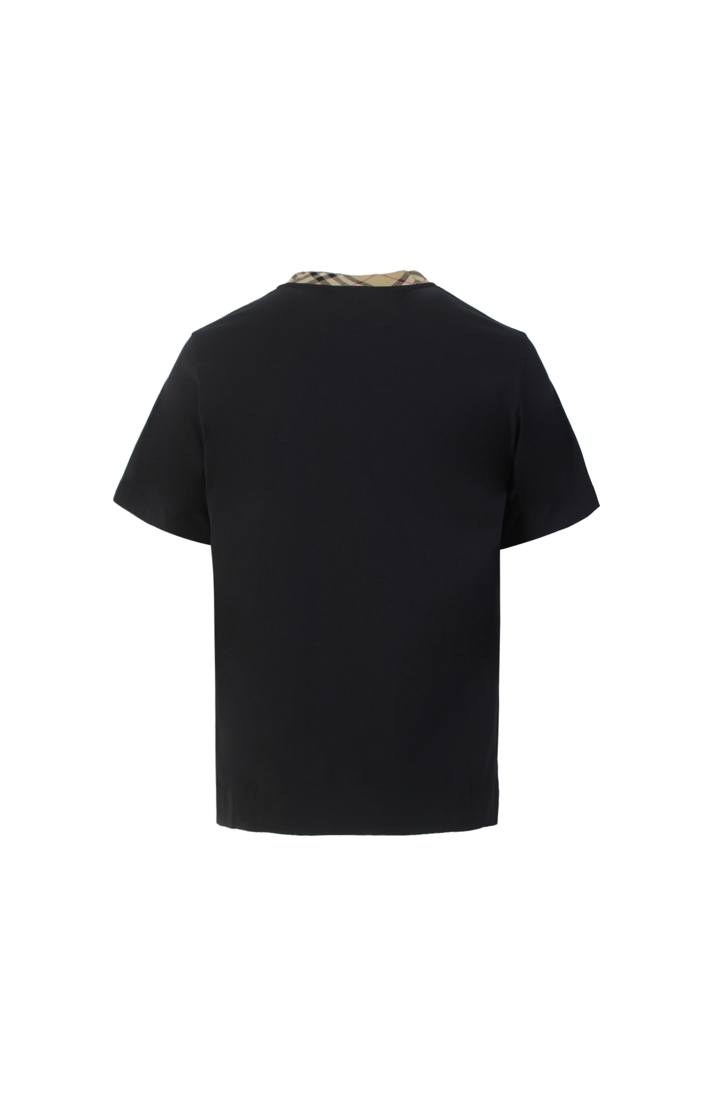Check Trim Cotton T-shirt