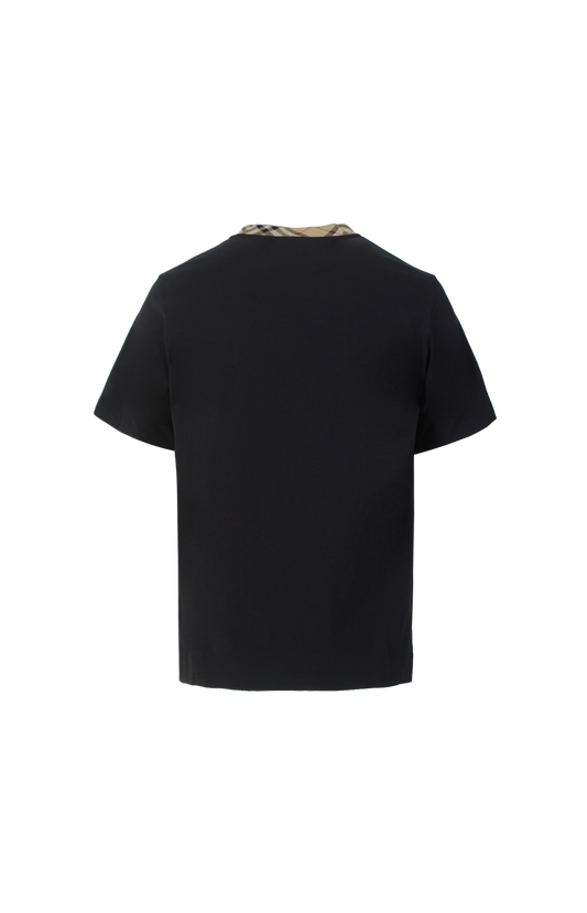 Check Trim Cotton T-shirt