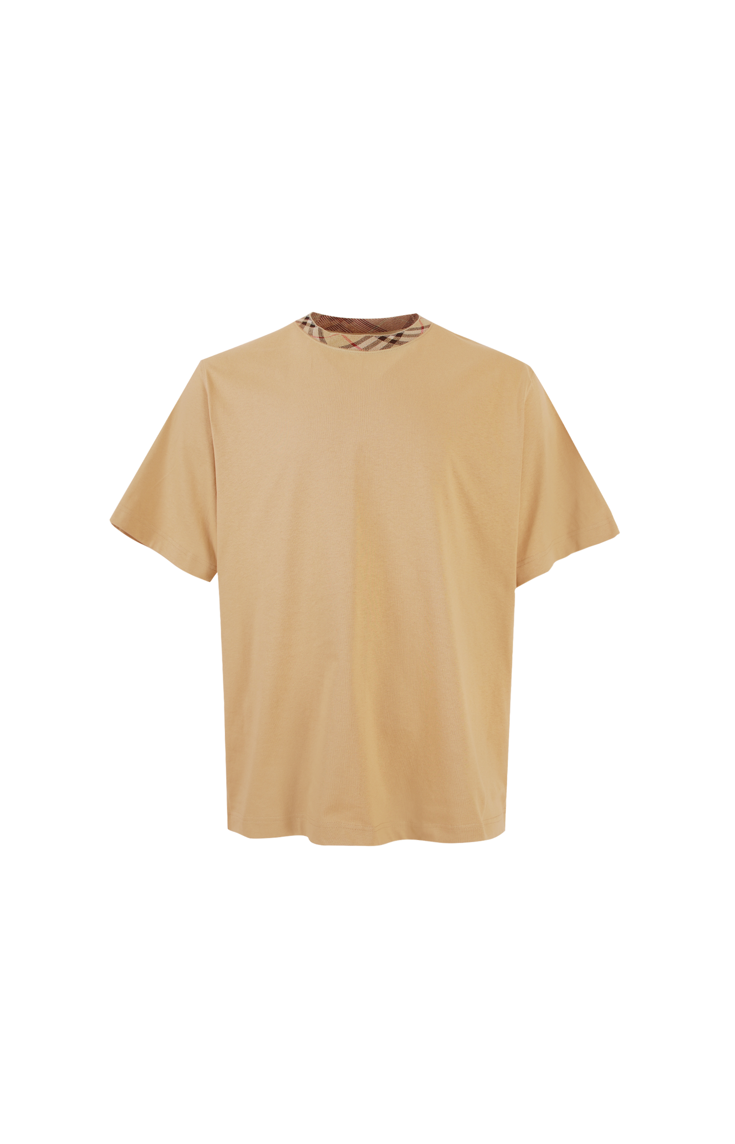 Beige t-shirt on a white background