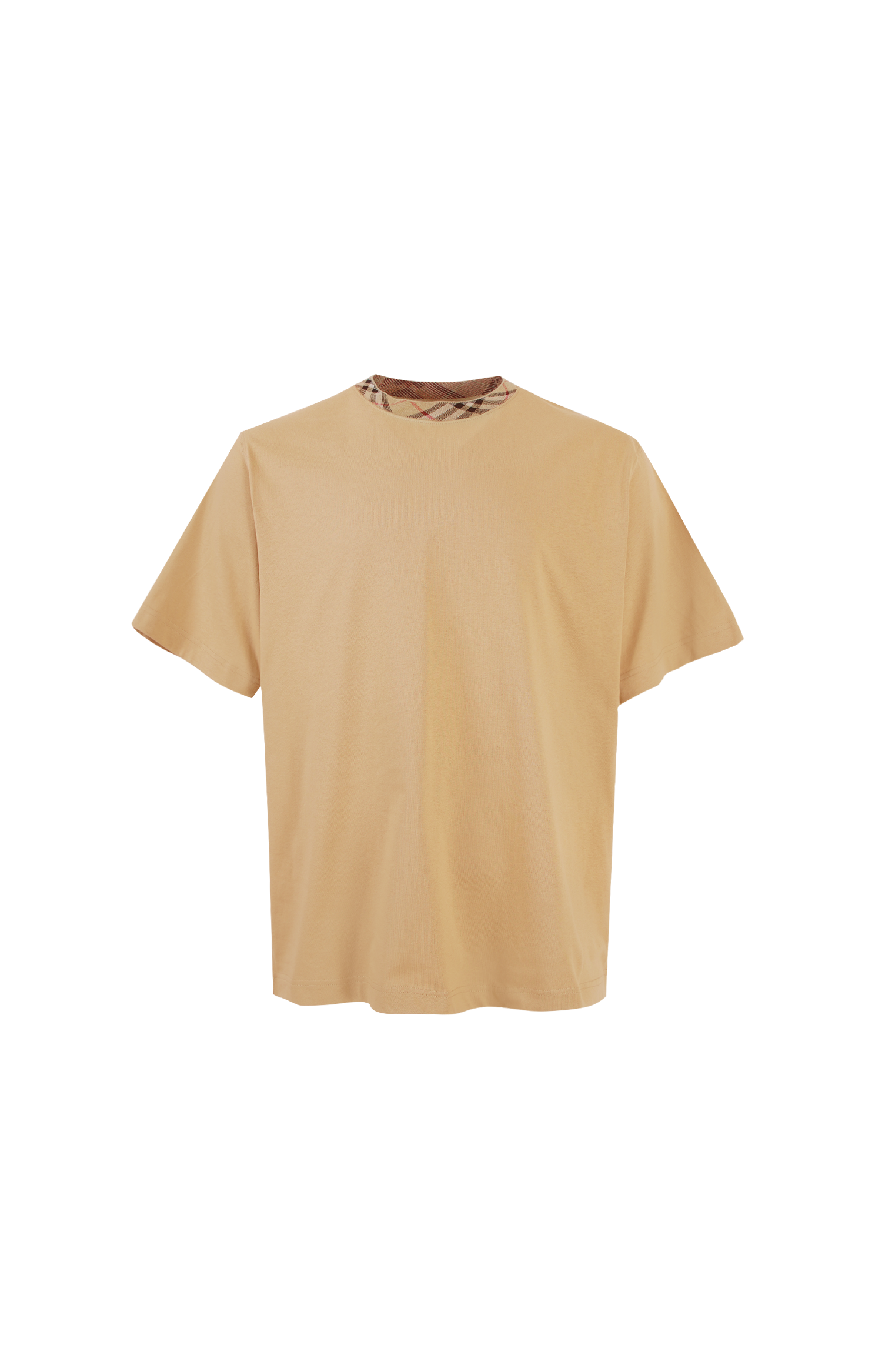 Beige t-shirt on a white background