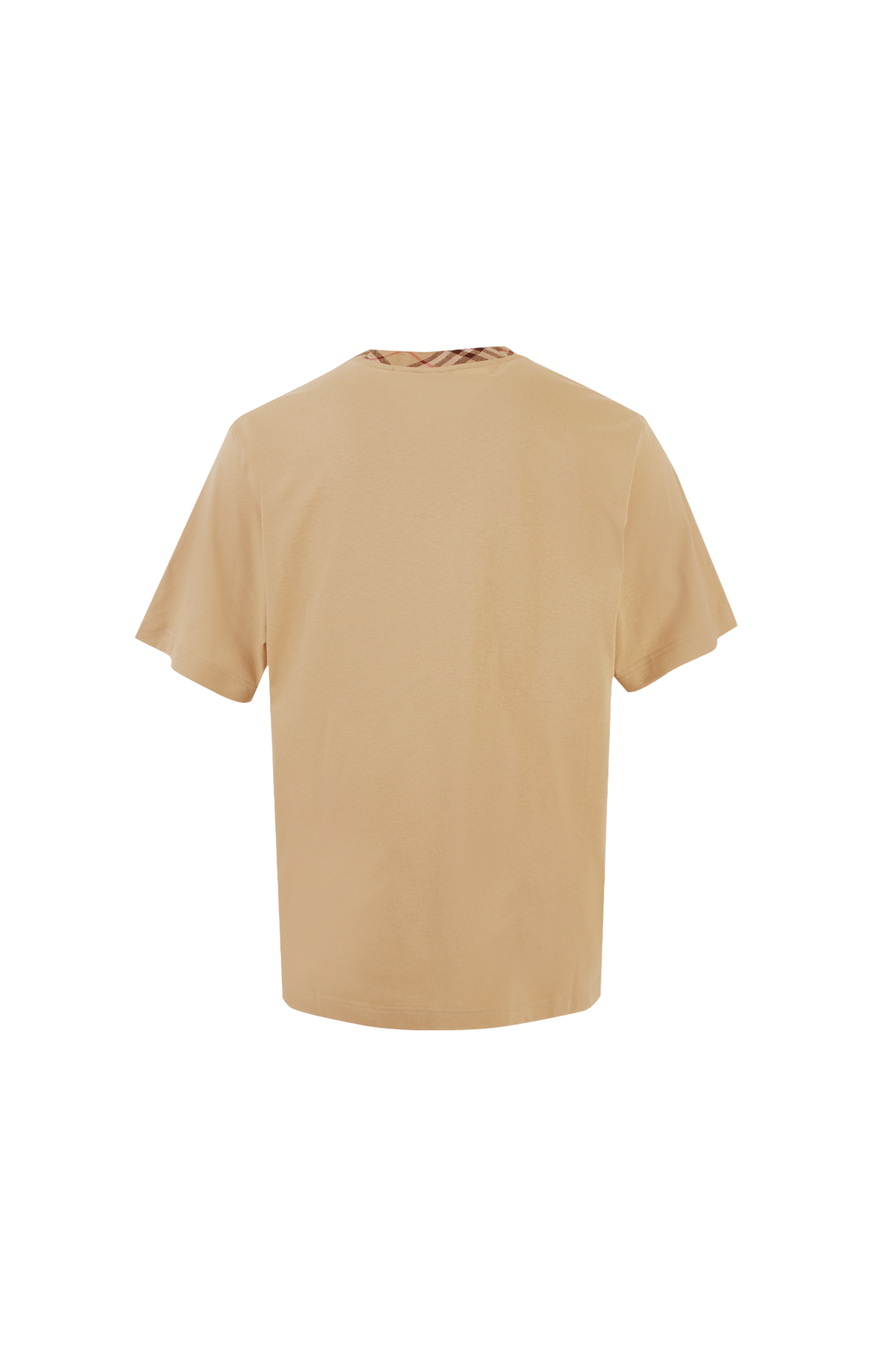 Check Trim Cotton T-shirt