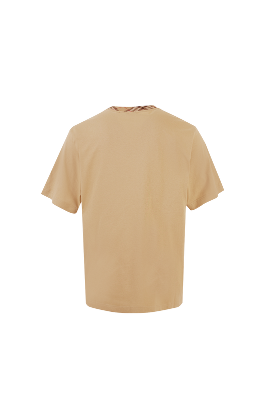 Check Trim Cotton T-shirt