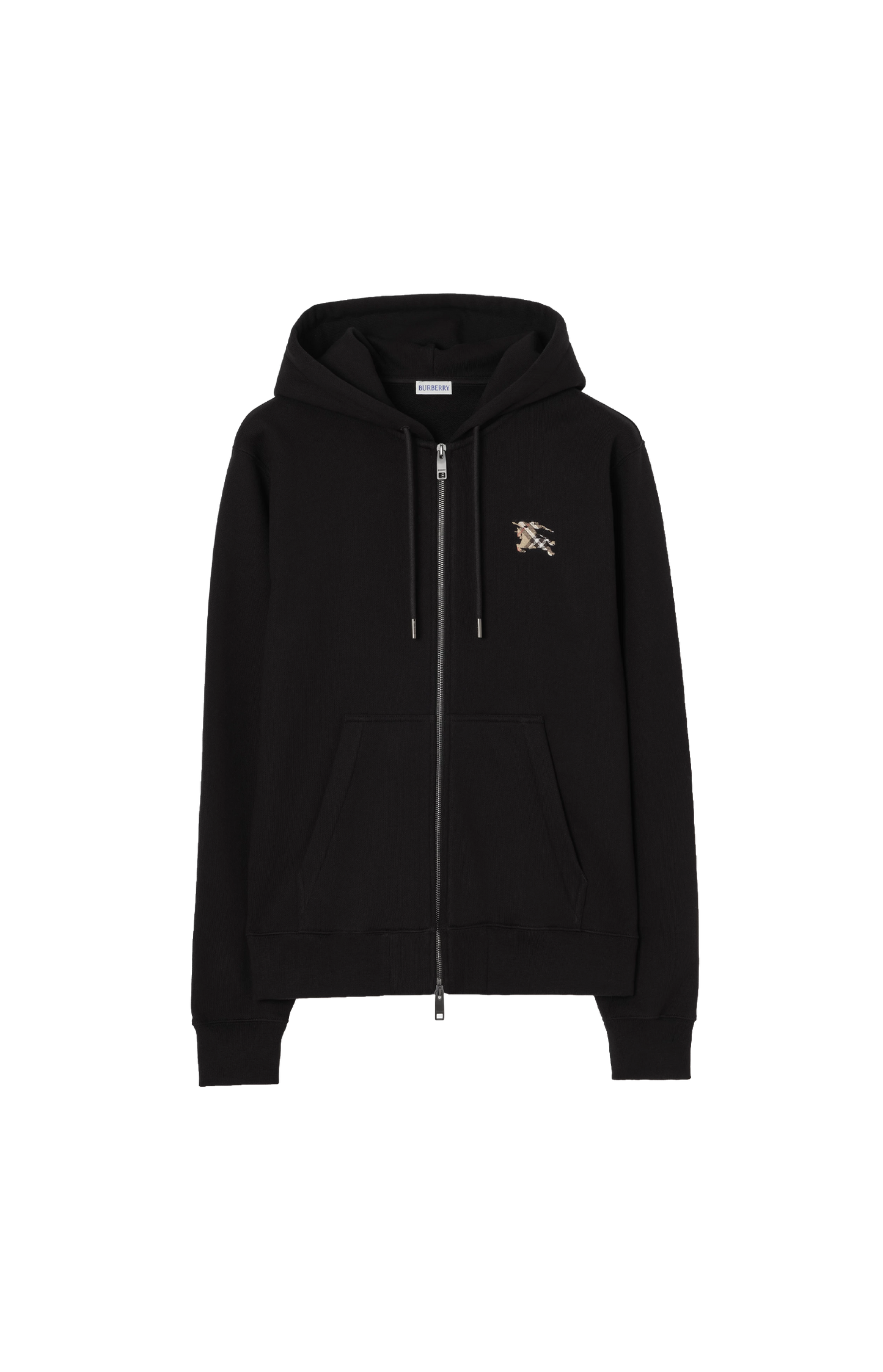 Check Knight Stamp cotton zip hoodie