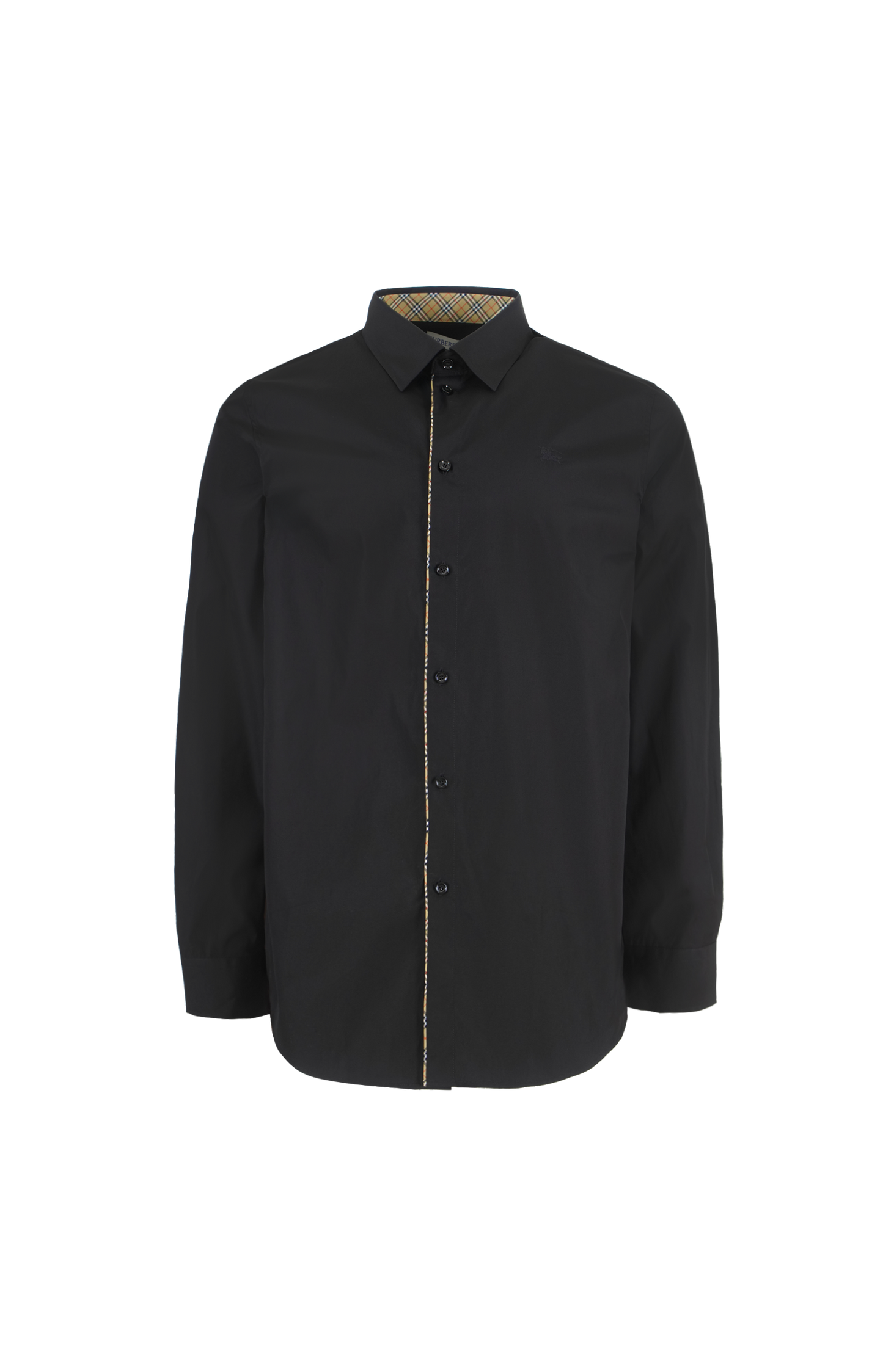 Burberry Classic-Fit Check Piping Cotton Poplin Shirt