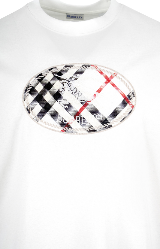 Check Knight Stamp Cotton T-shirt