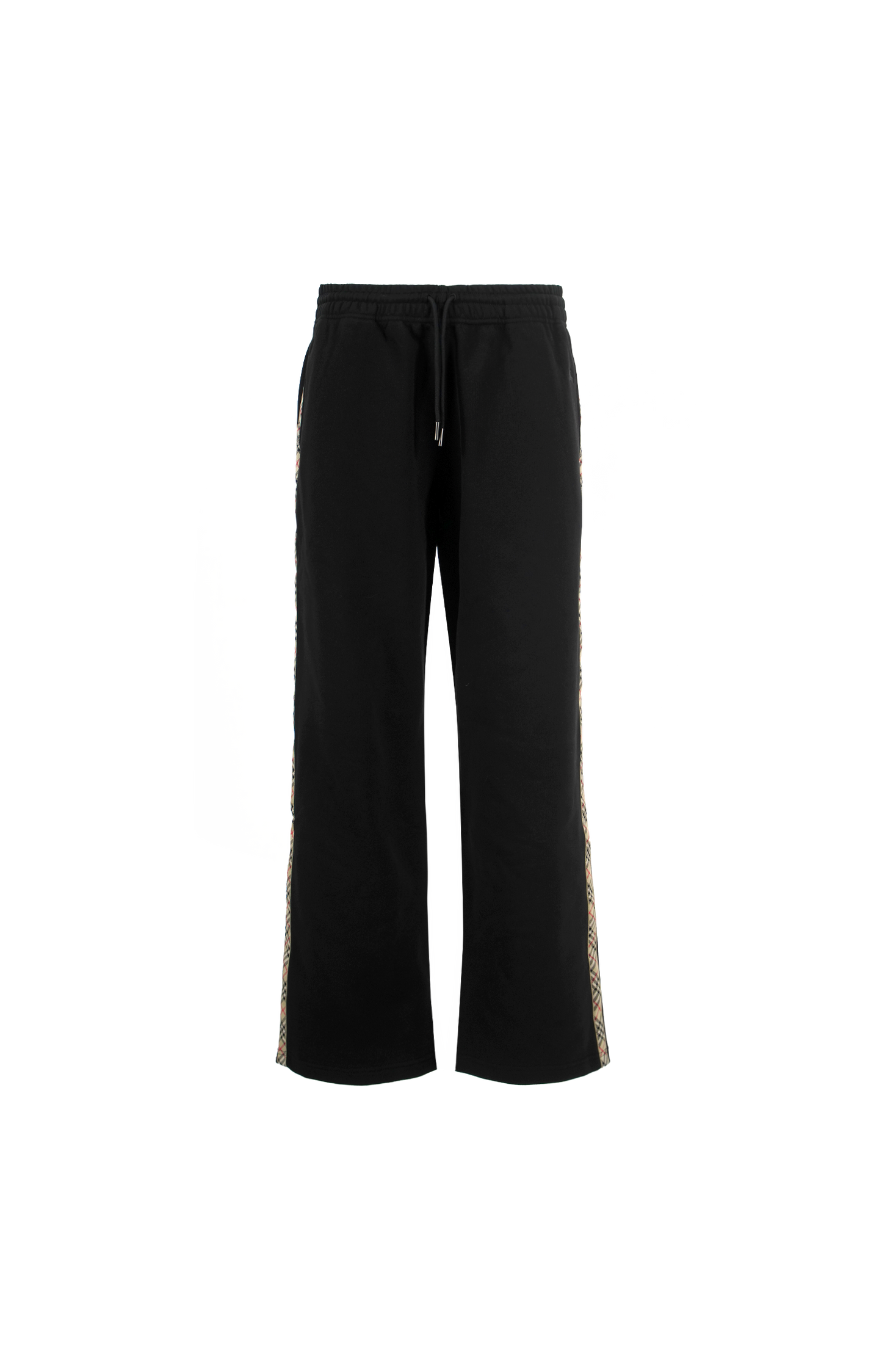 Check Trim Cotton Track Pants