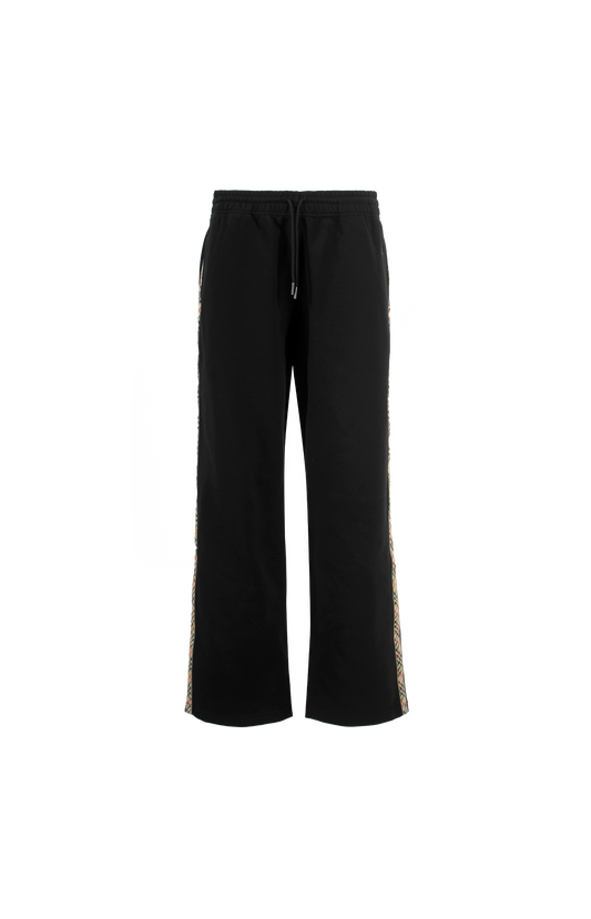 Check Trim Cotton Track Pants