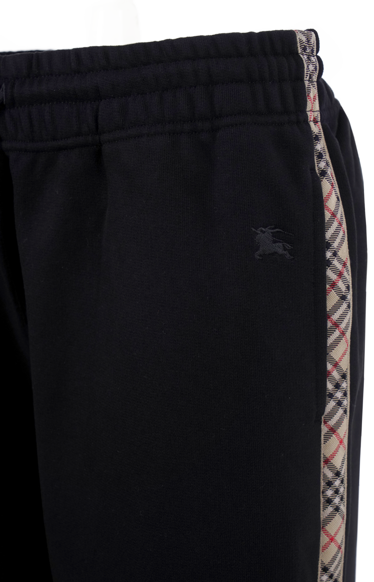 Check Trim Cotton Track Pants