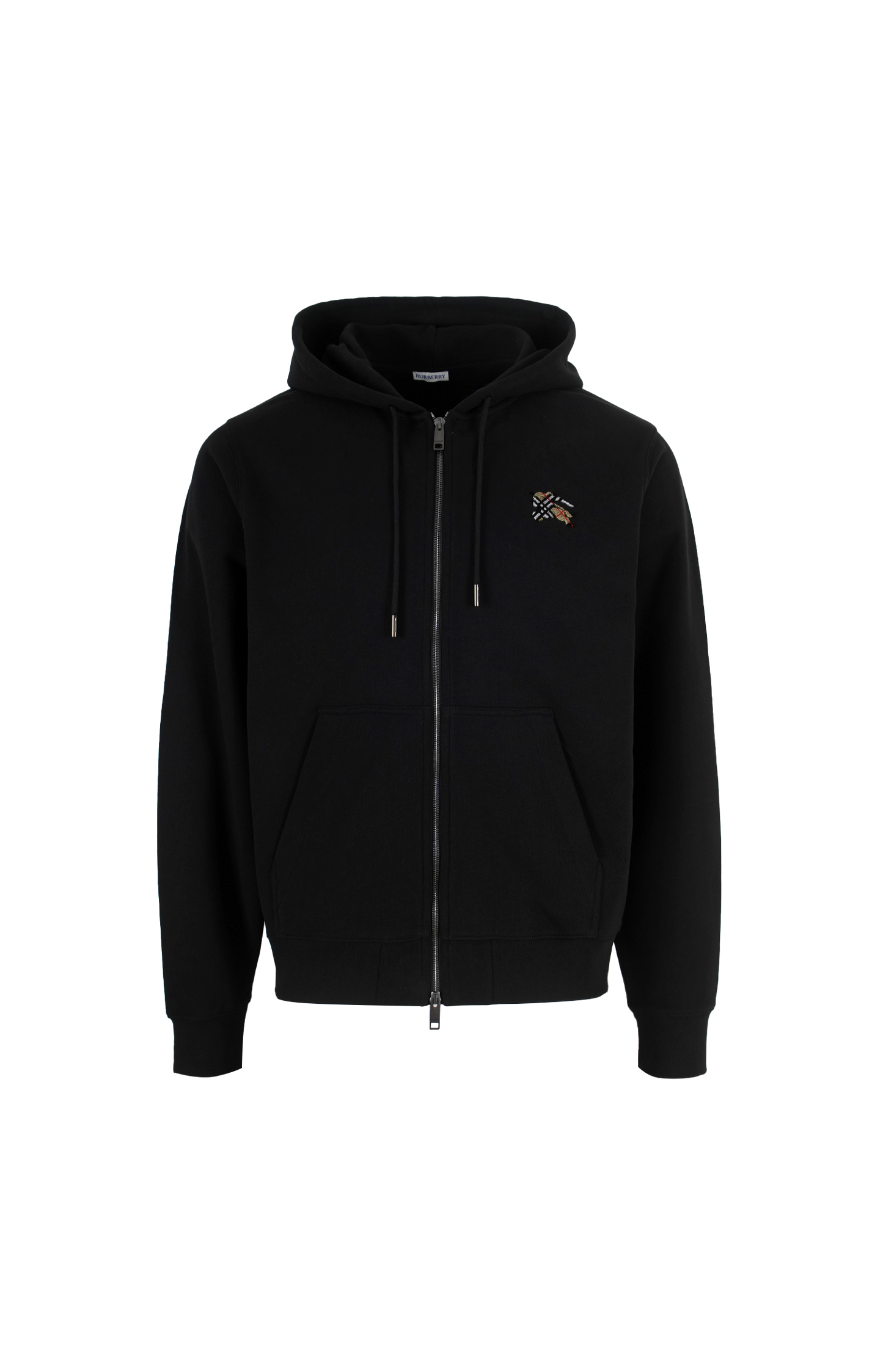 Check Knight Stamp Cotton Zip Hoodie