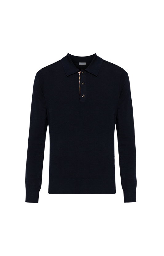 Burberry Marcus Polo Shirt in Navy — front view