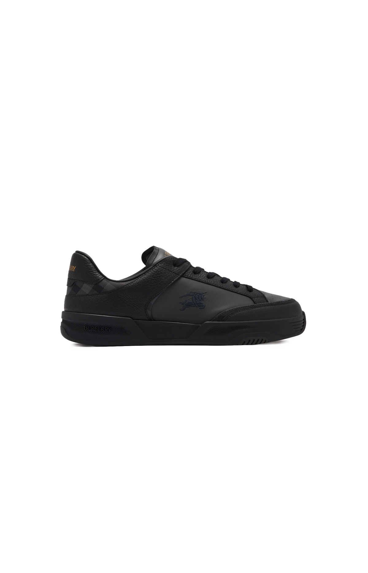 Burberry Leather and Nylon Harrow Sneakers in Black — front view
