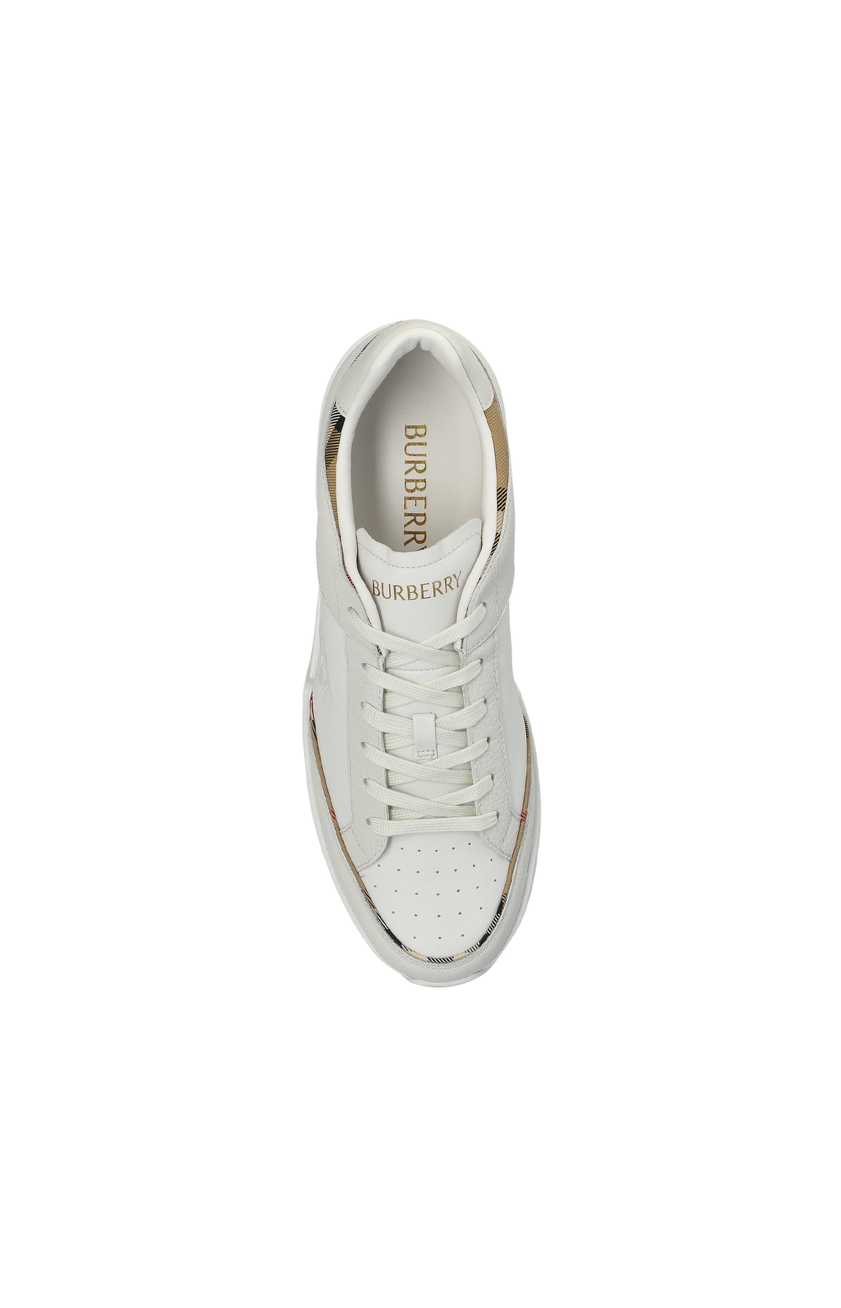 Burberry Leather and Nylon Harrow Sneakers in White — product photo 2