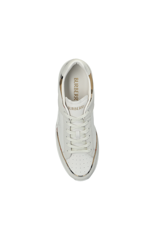 Leather and Nylon Harrow Sneakers in White