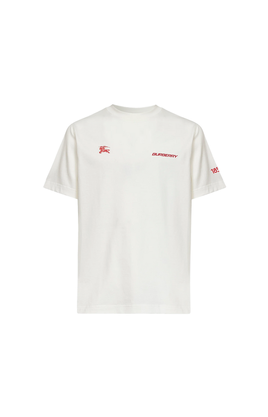Burberry Ryan Logo T-Shirt in Chalk — front view