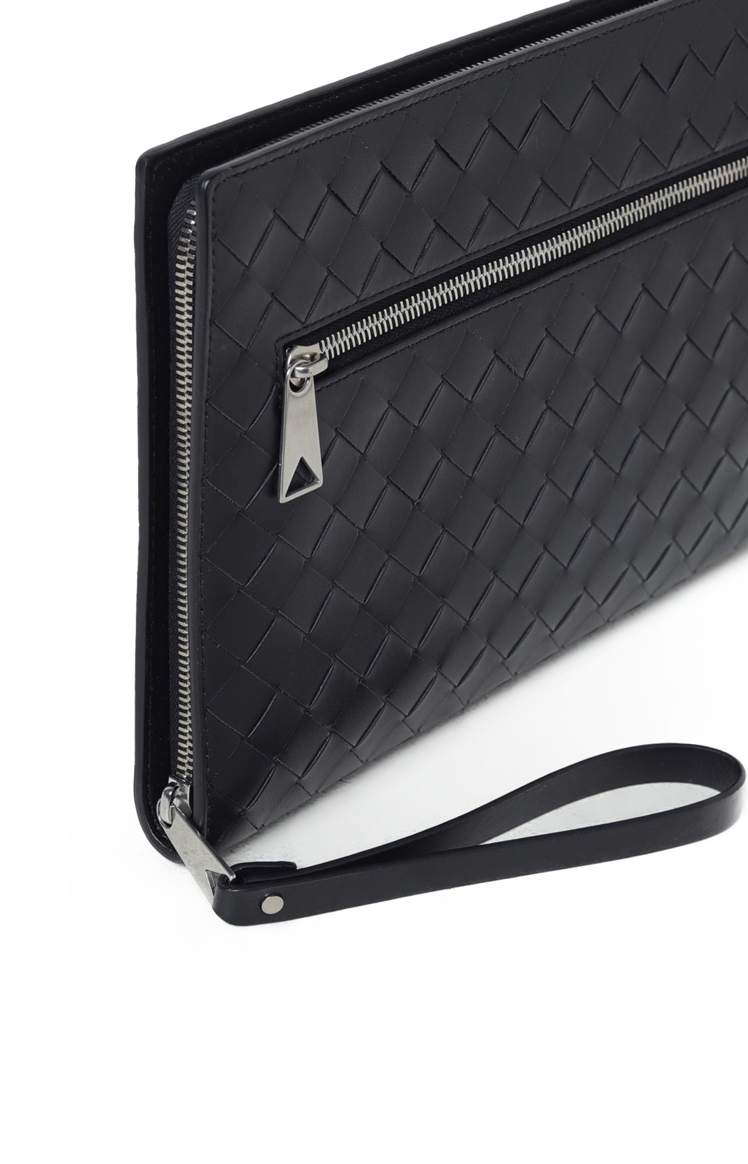 Small Intrecciato Document Case With Wristlet