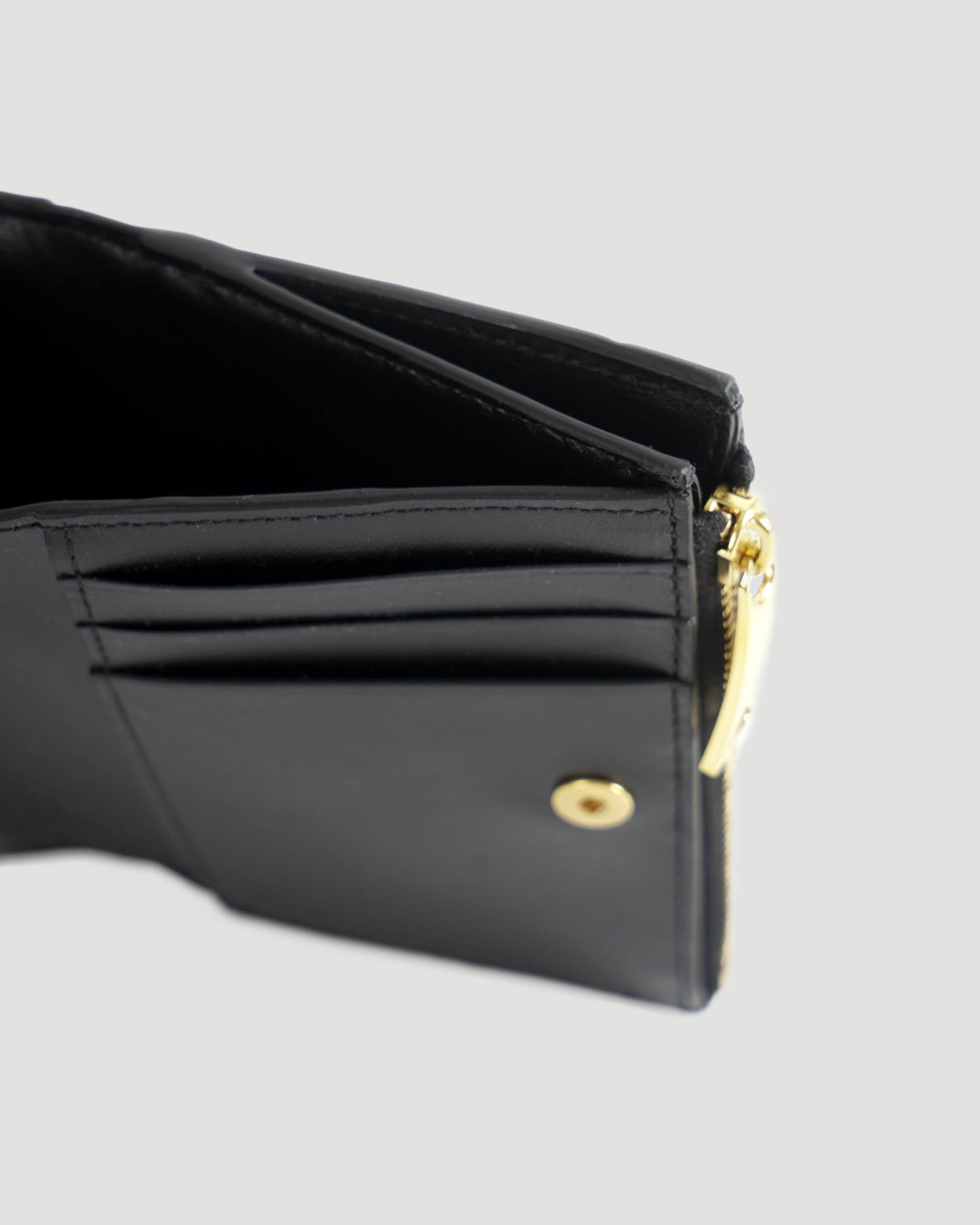 Small Intrecciato Bi-Fold Zip Wallet