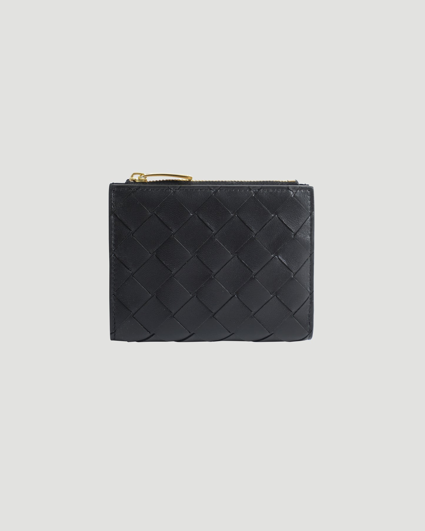 Small Intrecciato Bi-Fold Zip Wallet