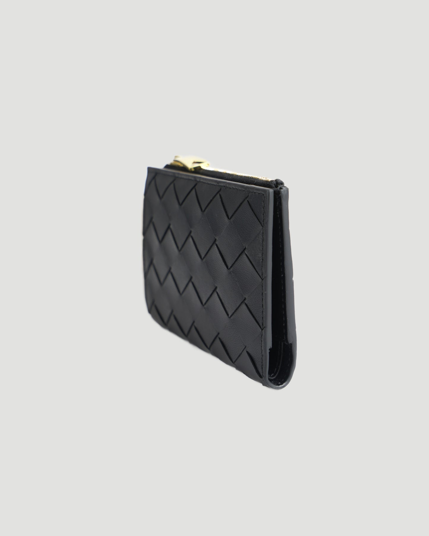 Small Intrecciato Bi-Fold Zip Wallet
