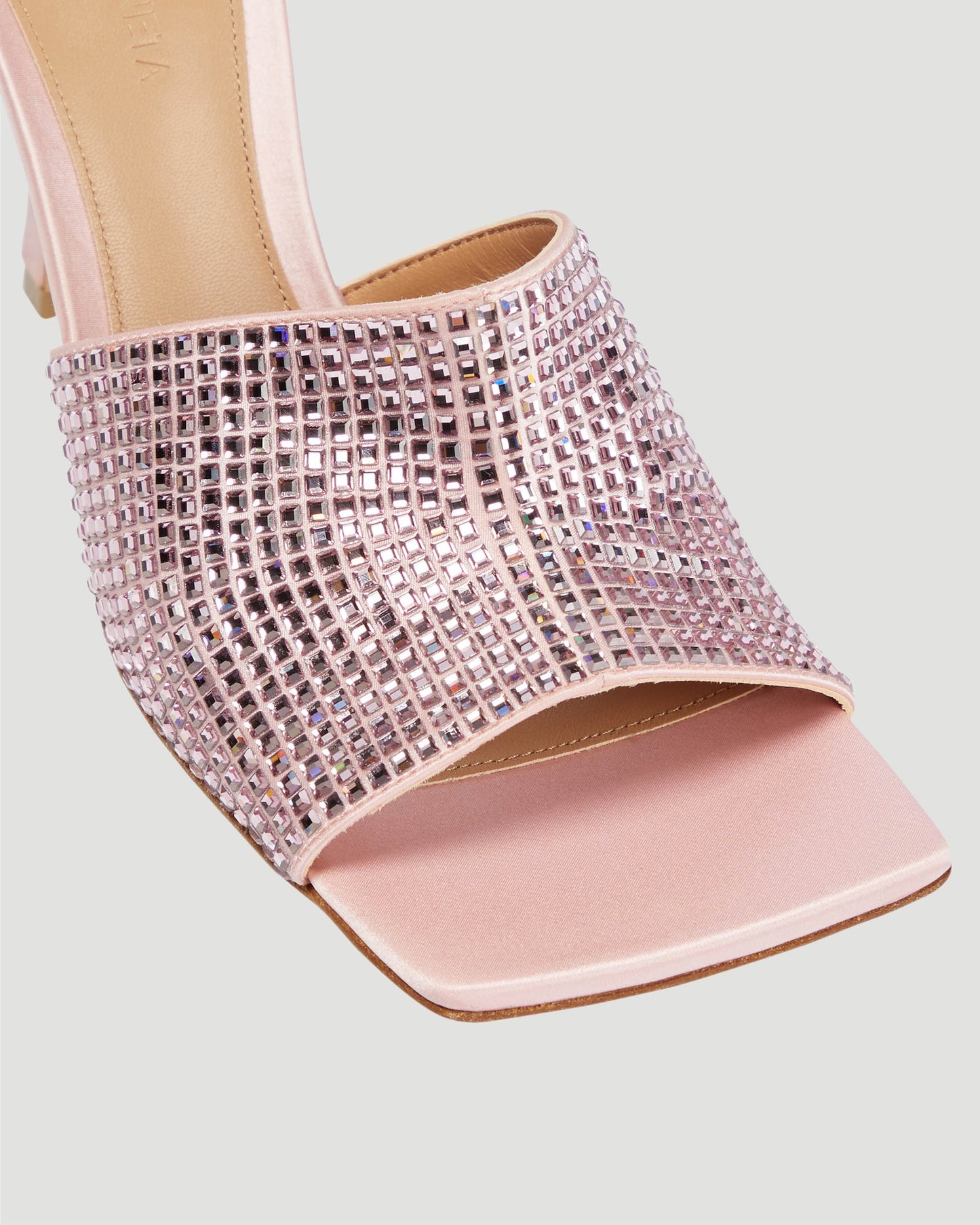 Sparkle Stretch Mule Sandals in pink
