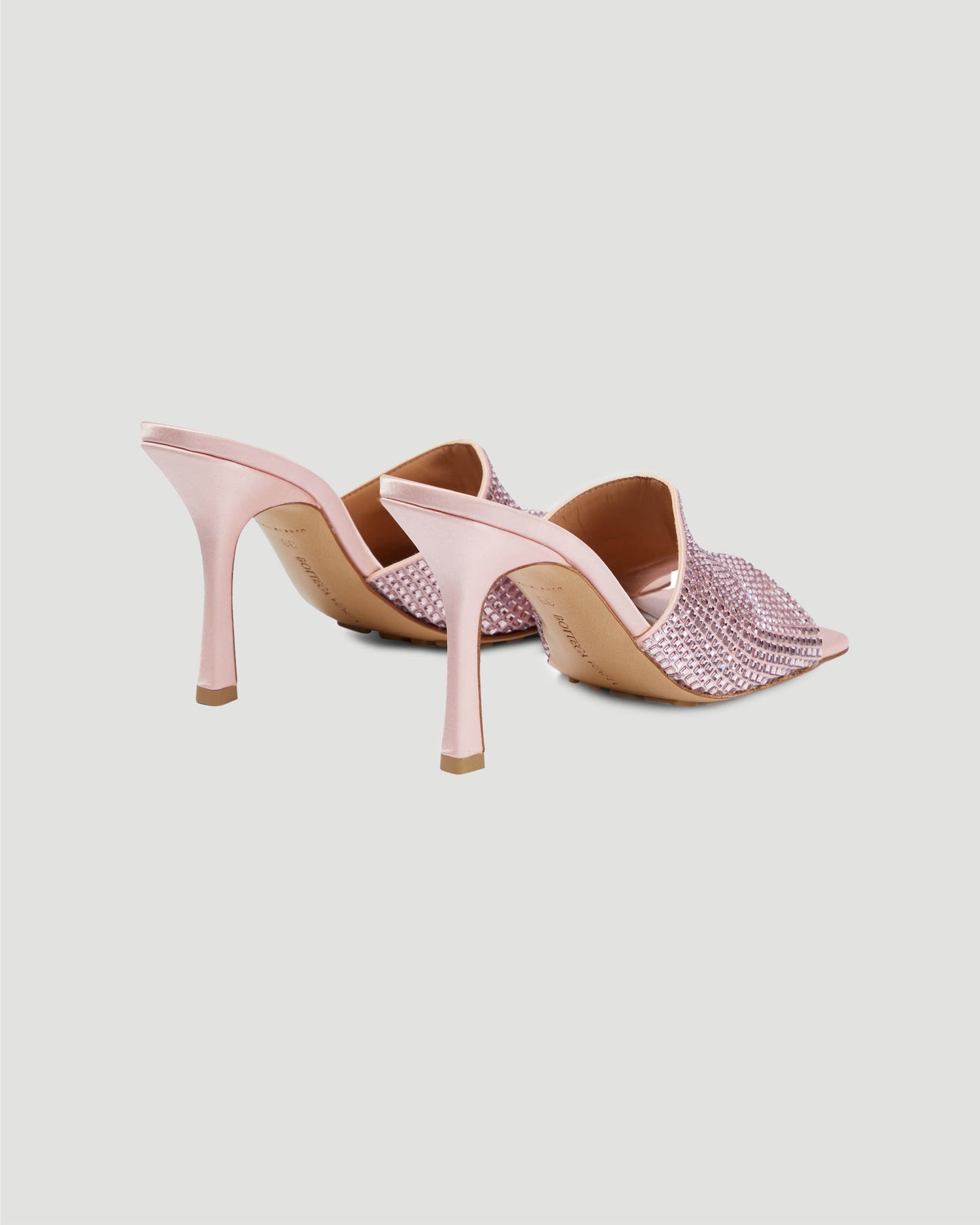 Sparkle Stretch Mule Sandals in pink