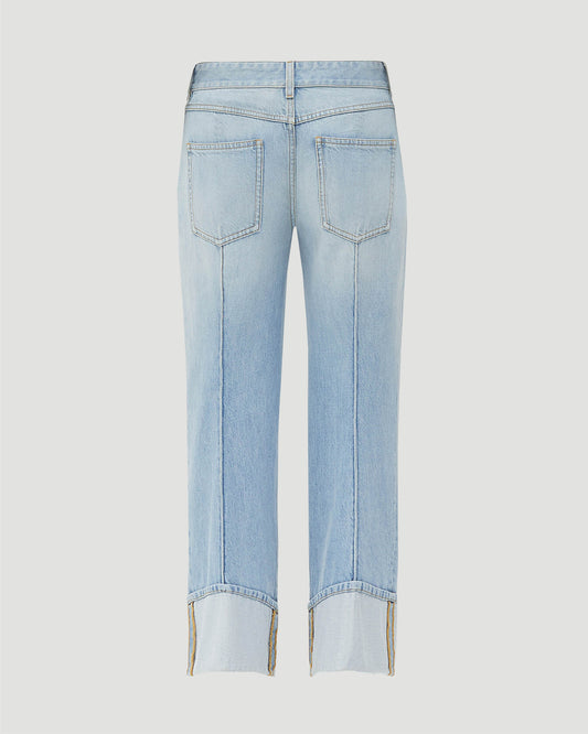 Light-Bleached Boyfriend Denim