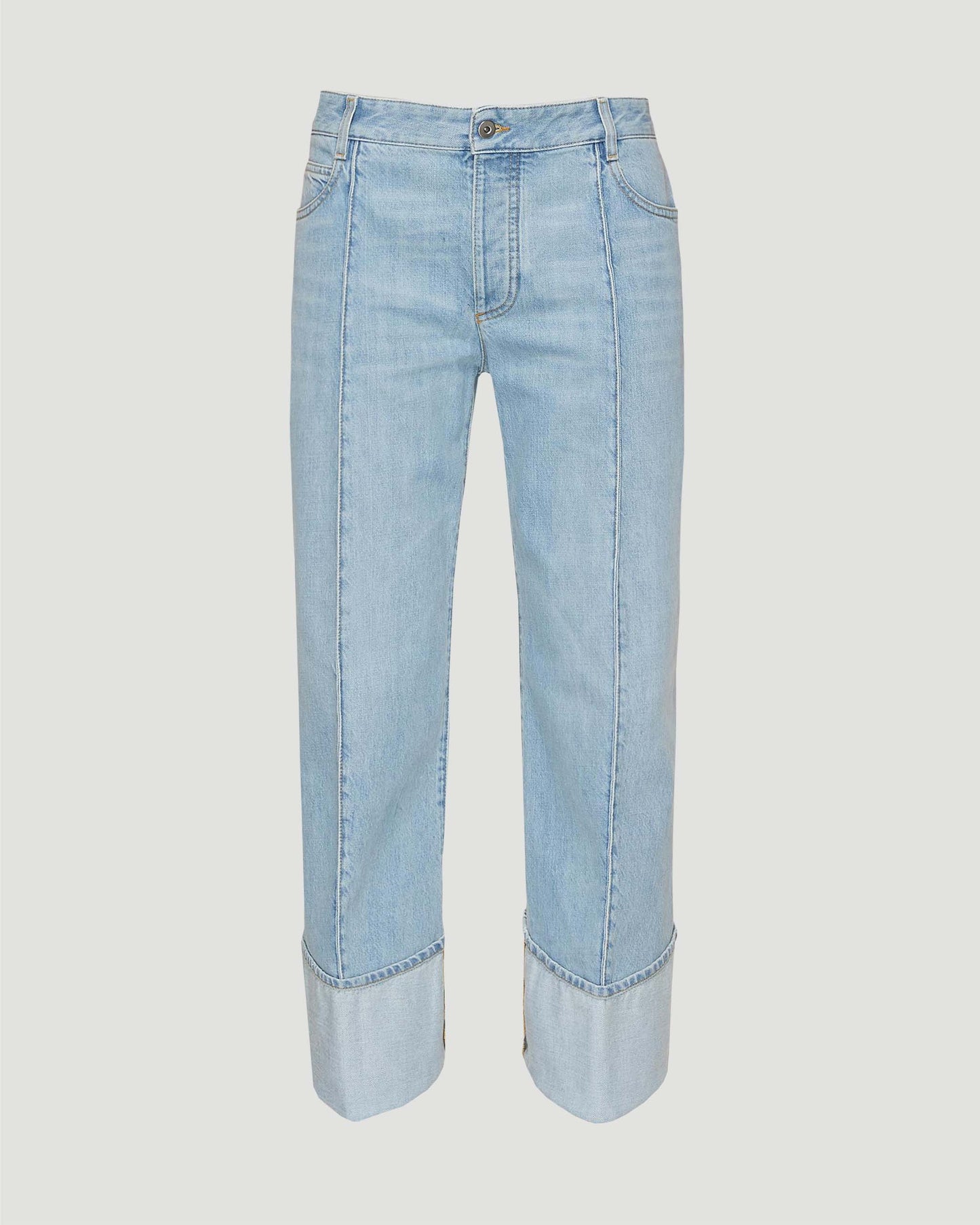 Light-Bleached Boyfriend Denim