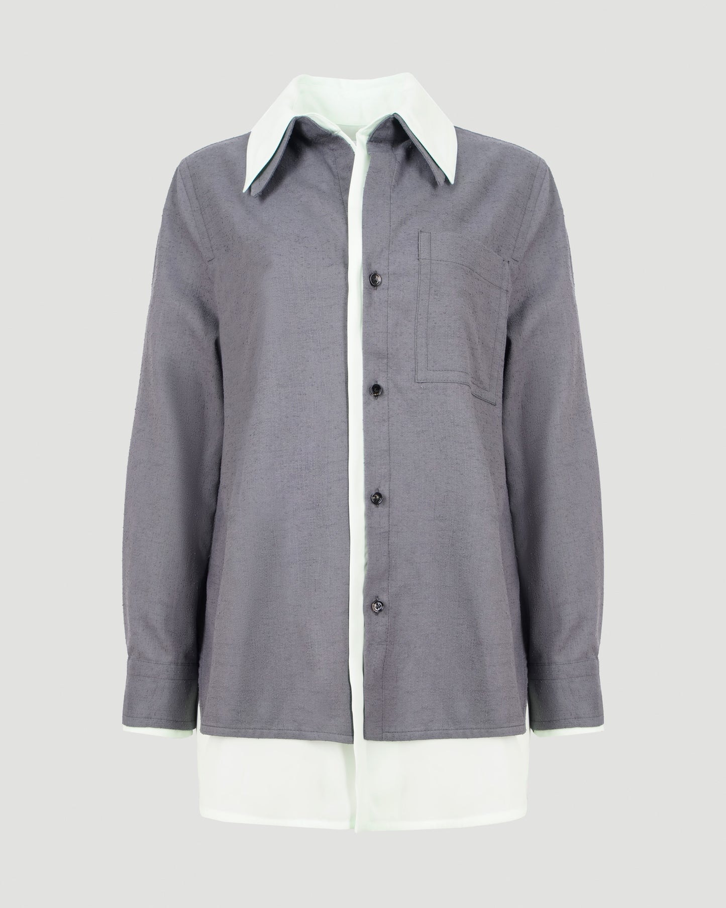 Relaxed Fit Double Layer Cotton Shirt