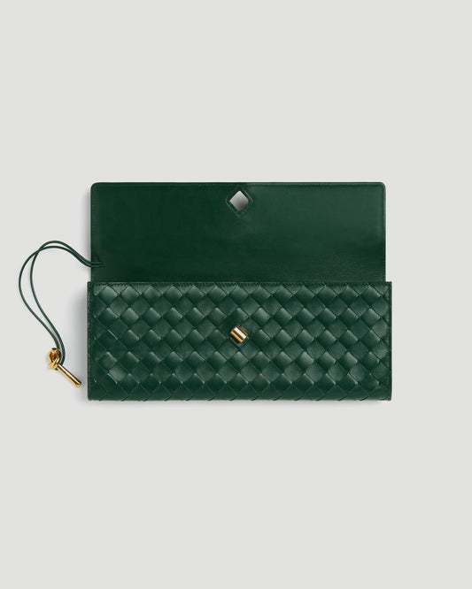 Andiamo Clutch in Emerald Green