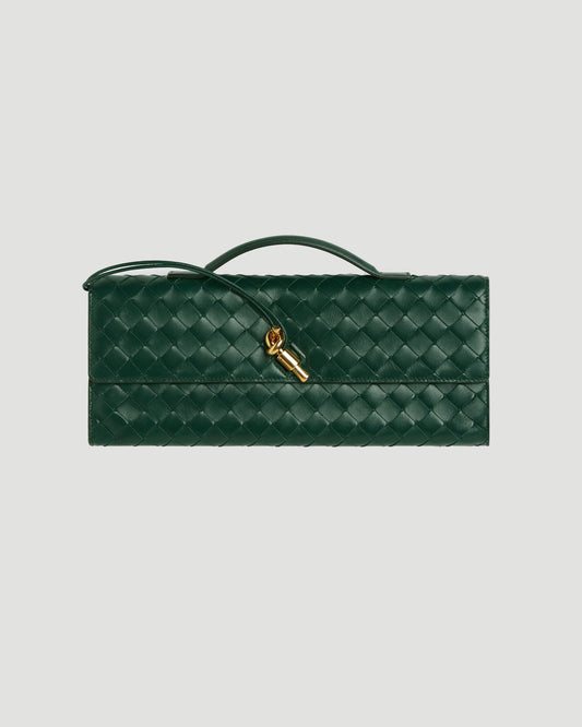Andiamo Clutch in Emerald Green
