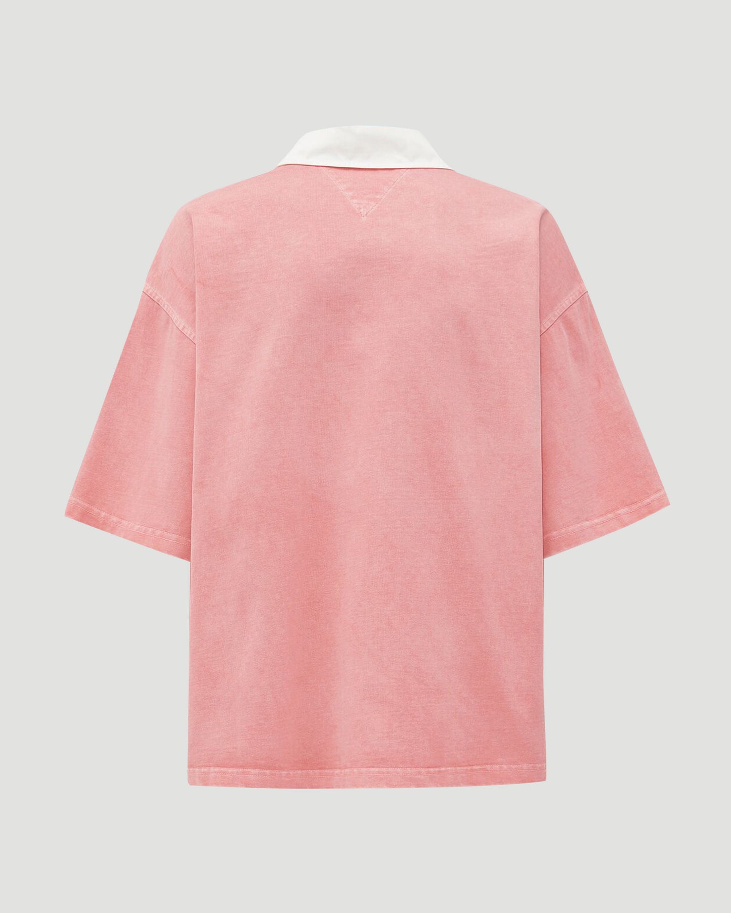 Bottega Veneta Washed Out Jersey Polo Shirt in Pink Lemonade — product photo 2